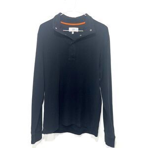 Jack Spade Cotton Long Sleeve Polo Shirt - Black S